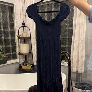 Blue Rain Navy Maxi Dress